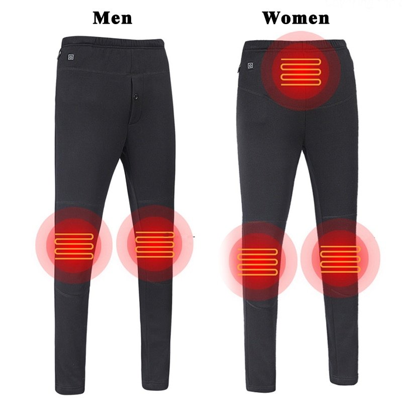 Winter Thermal Hiking Pants Heating Underwear USB Electric Heated Pants New