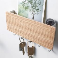 Wall-Hanging Wooden Shelves Storage