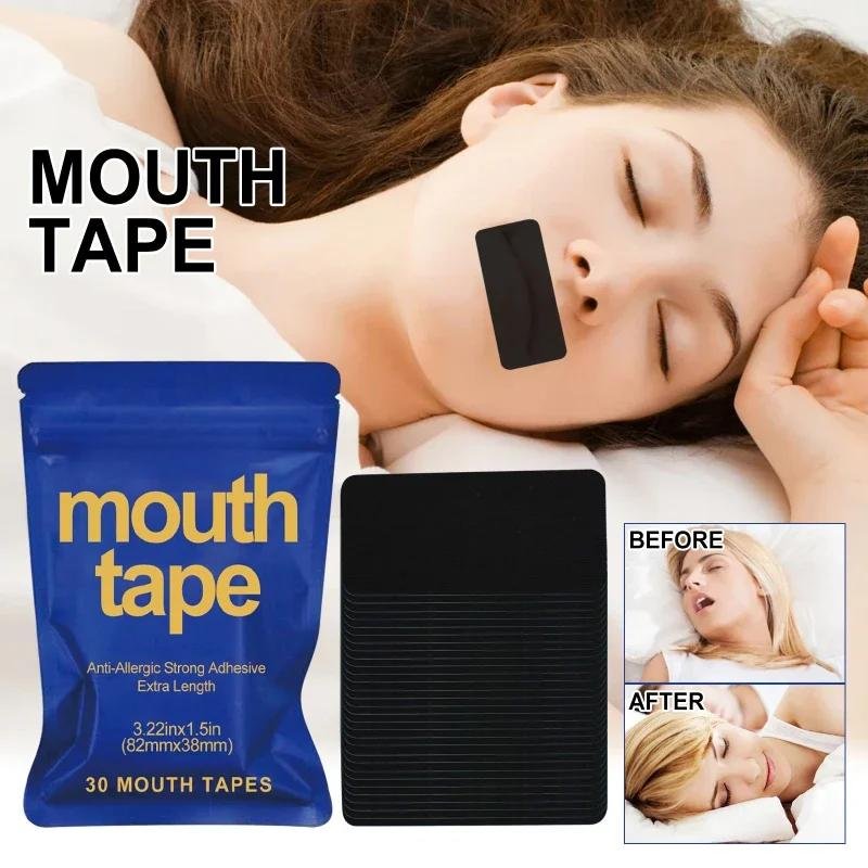 Anti Snoring Black Mouth Tape Strip